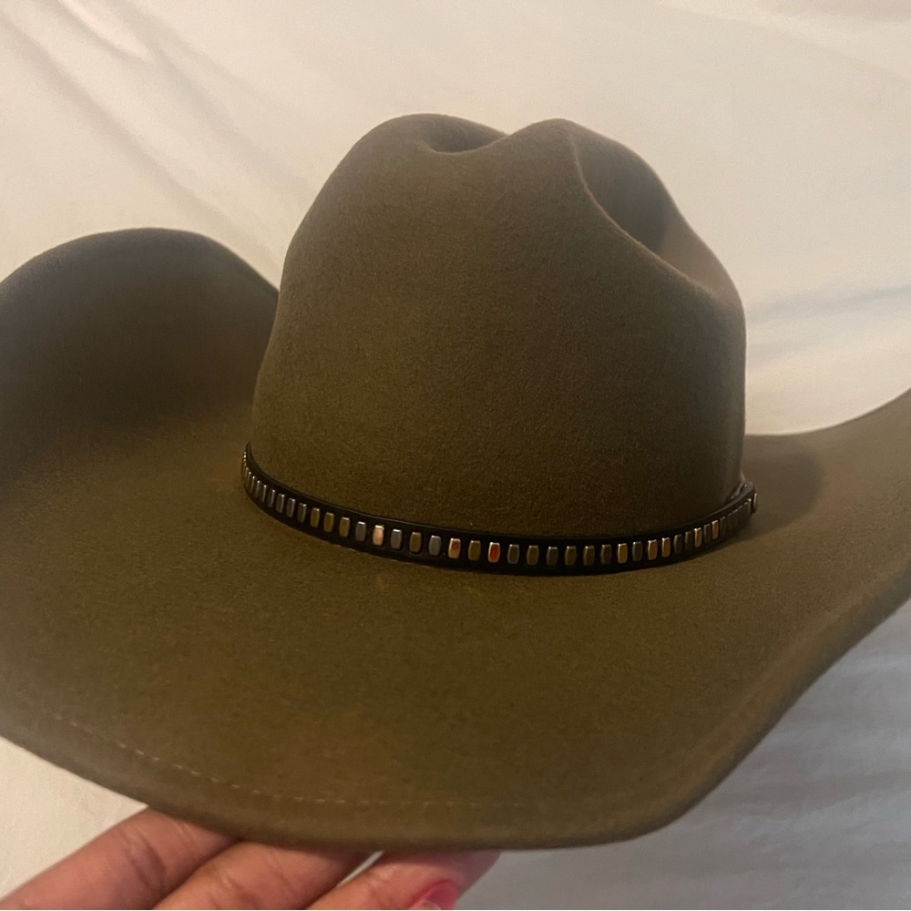 12th Tribe McGraw Olive Cowboy Hat Size O/SO/S